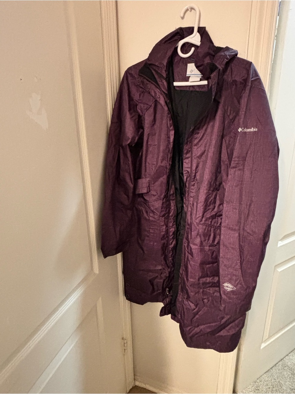 Columbia Women's Deep Purple Hooded Trench Coat